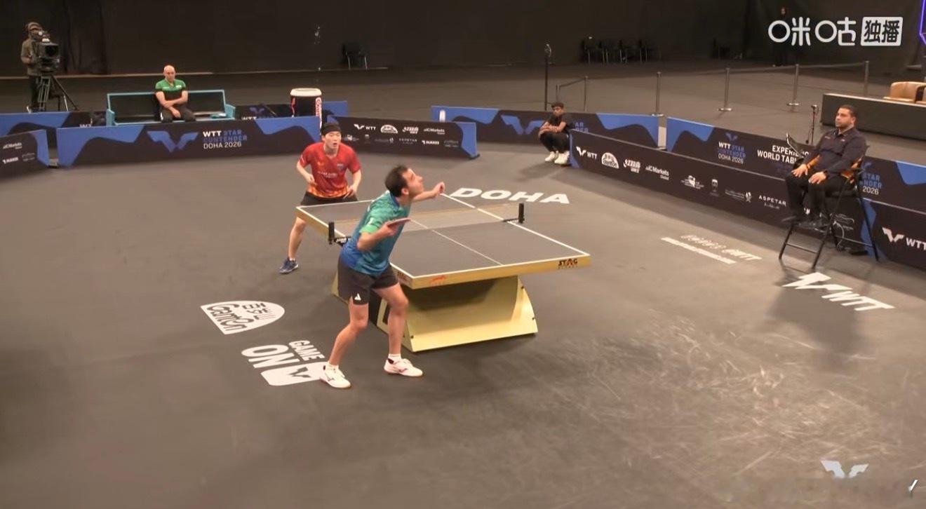 2026wtt多哈球星赛男子单打32-16雨果3-1朴奎炫（6-11 11-5 