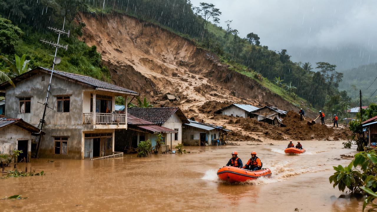 外媒消息显示，印尼苏门答腊岛近期遭遇严重洪灾与山体滑坡灾害，已造成604人不幸遇