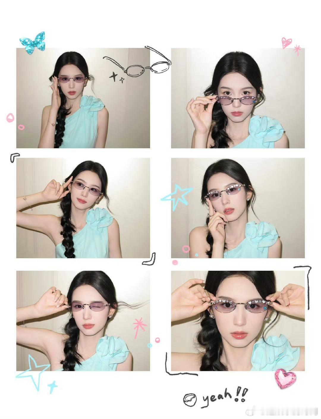 周也镜头表现力绝了从酷飒拽姐到温柔学姐无缝切换，薄荷蓝长裙仙气飘飘，麻花辫甜美可