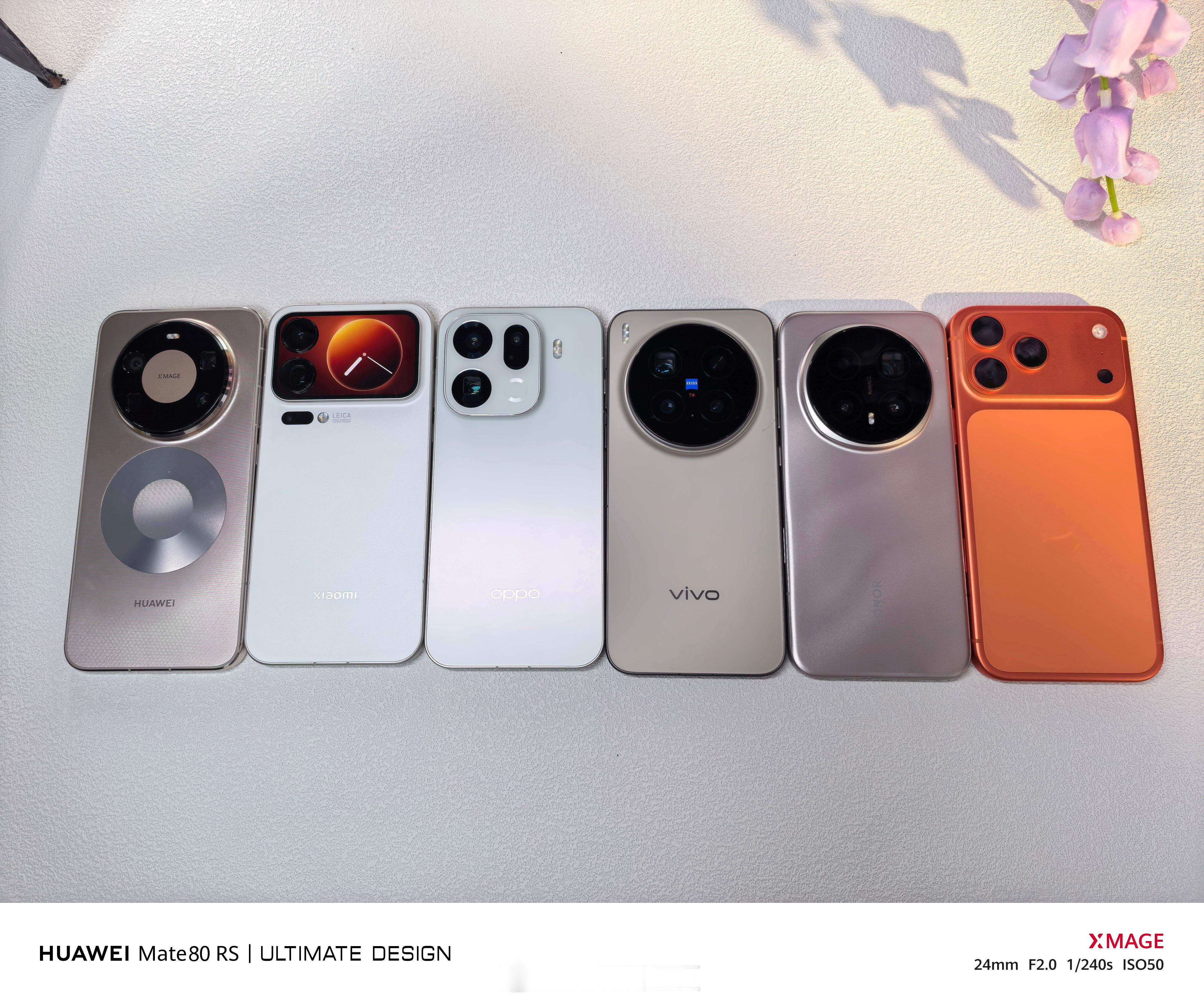 华为 小米 OPPO vivo 荣耀 苹果六家旗舰的Pro/Pro Max版合影