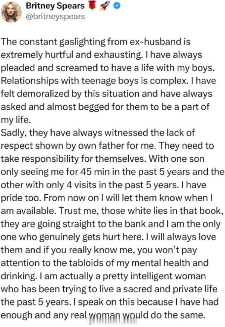 布兰妮回应前夫指控 布兰妮Britney Spears就前夫凯文·费德林关于子女