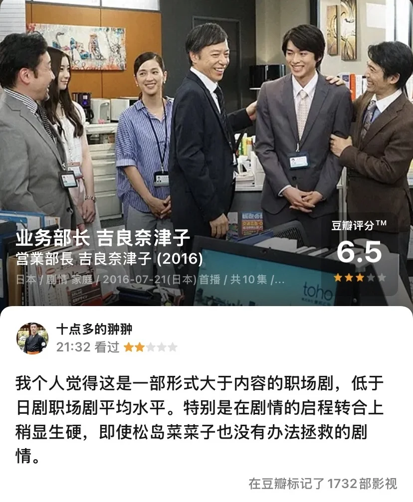 日剧 营业部长吉良奈津子