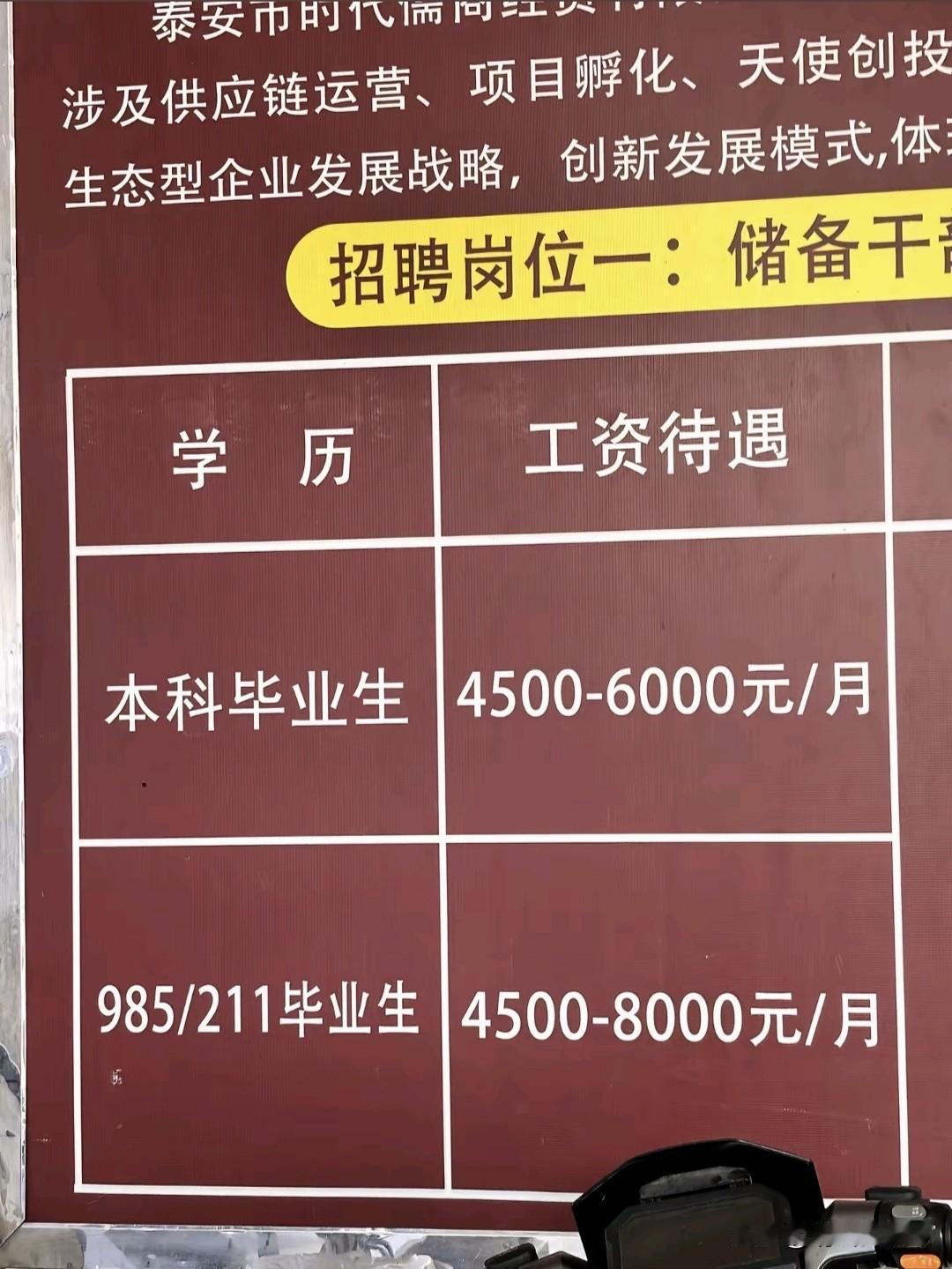 网上看到这么一个招聘信息，放在现在是属于正常还是偏低呢？有人说学校好不代表工资高