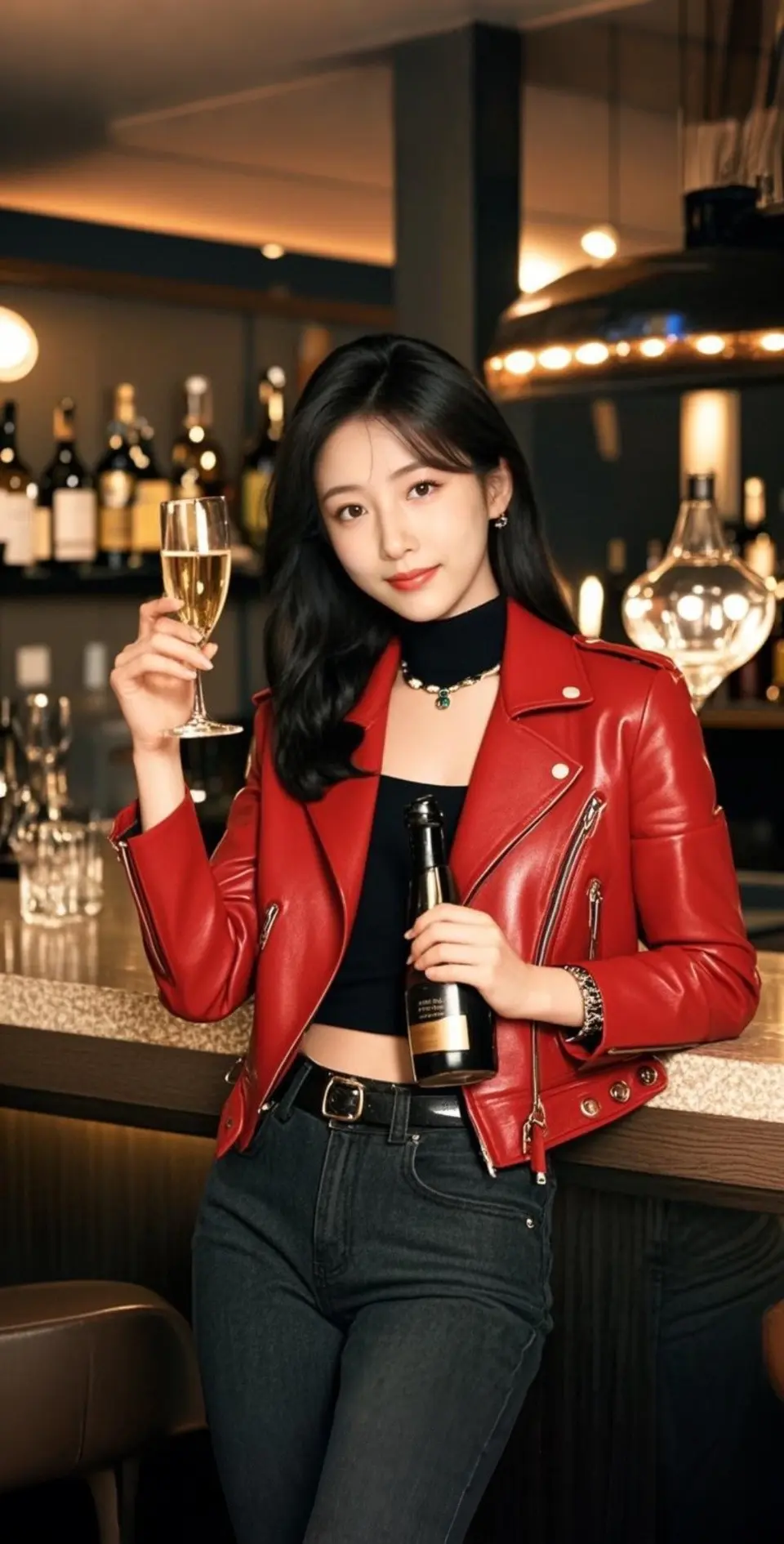 AI扩图 AI红装夜酌