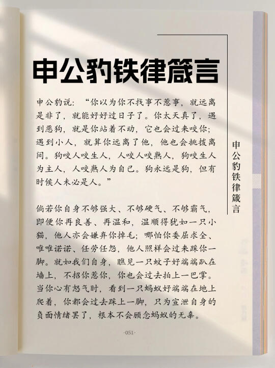 申公豹铁律箴言