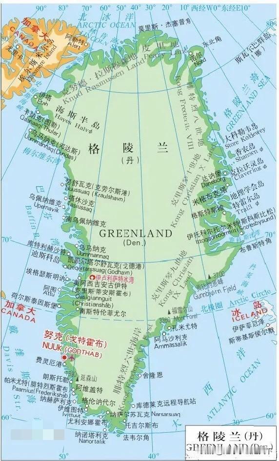 老美为啥想要格陵兰岛？你看看这个岛的战略地位你就明白它有多重要了，有了他相当于统