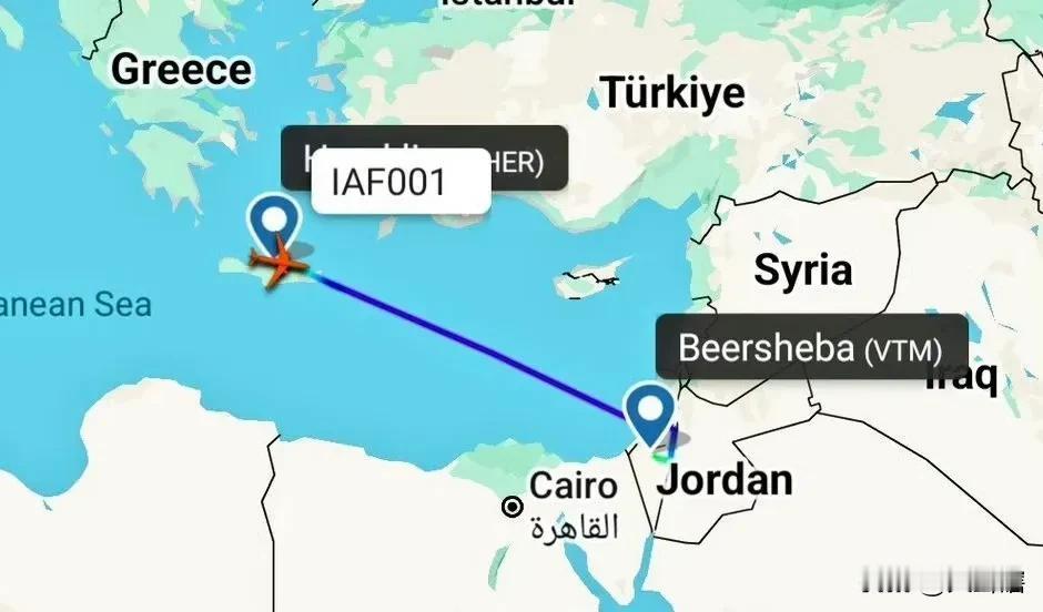 【局势升级，以色列总理专机疑似飞往希腊避险】

综合媒体消息，由于地区局势紧张，