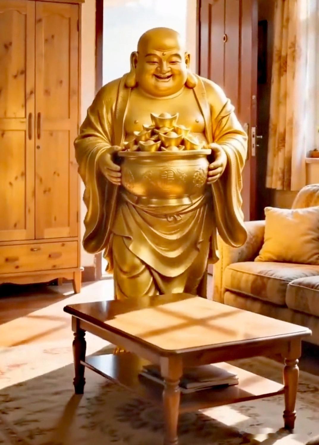 财神进门来，添福又添财。