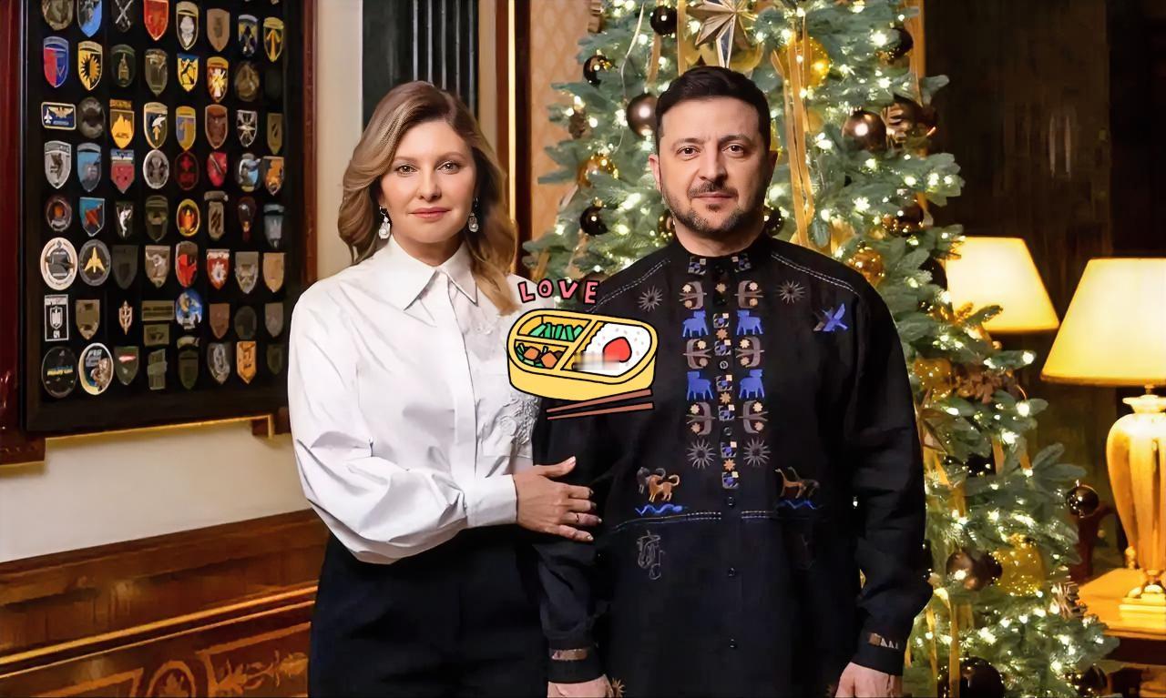 12月31日晚，泽连斯基和夫人一起在电报上发了新年祝福。他说这一年乌克兰能撑下来