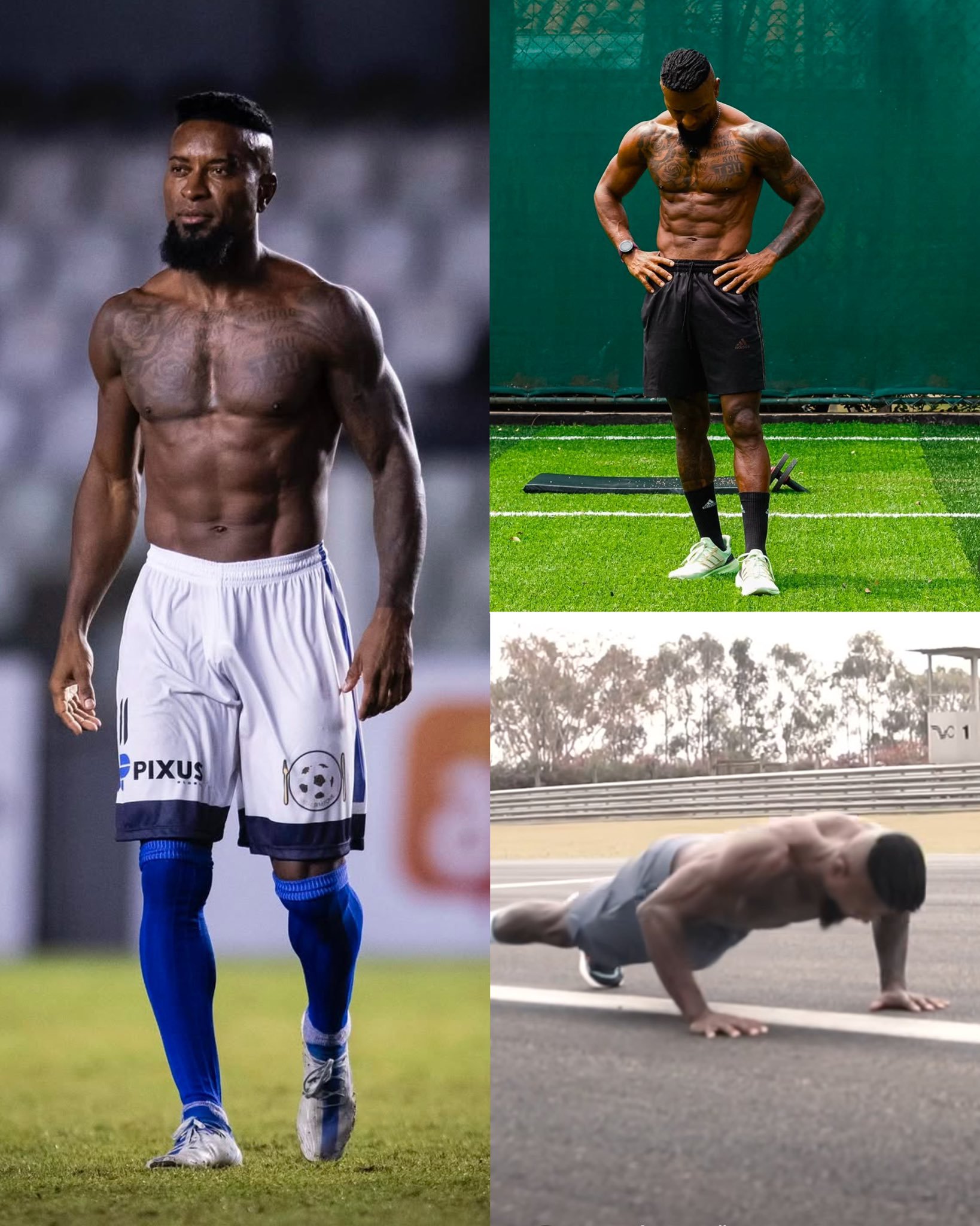 五十多岁的泽罗伯托，身材保持得依然非常棒。拜仁巴西