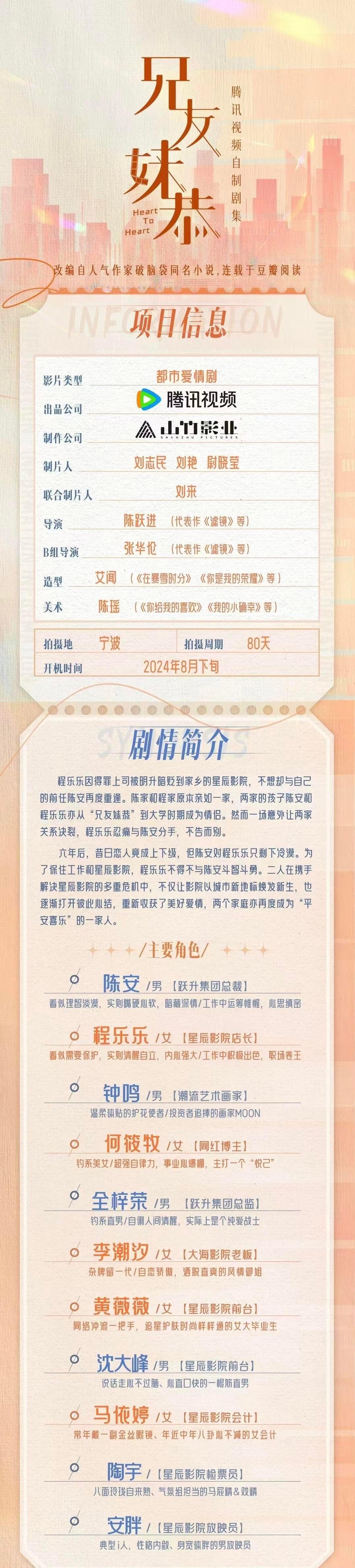 《兄友妹恭》腾讯视频自制剧集导演：陈跃进《滤镜》造型：艾闻 《在暴雪时分》《你是