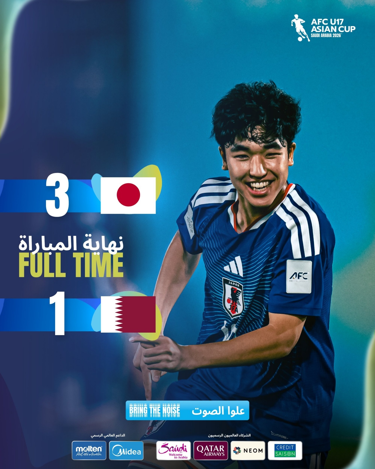 下轮将战中国队！日本3-1逆转卡塔尔，取U17亚洲杯开门红