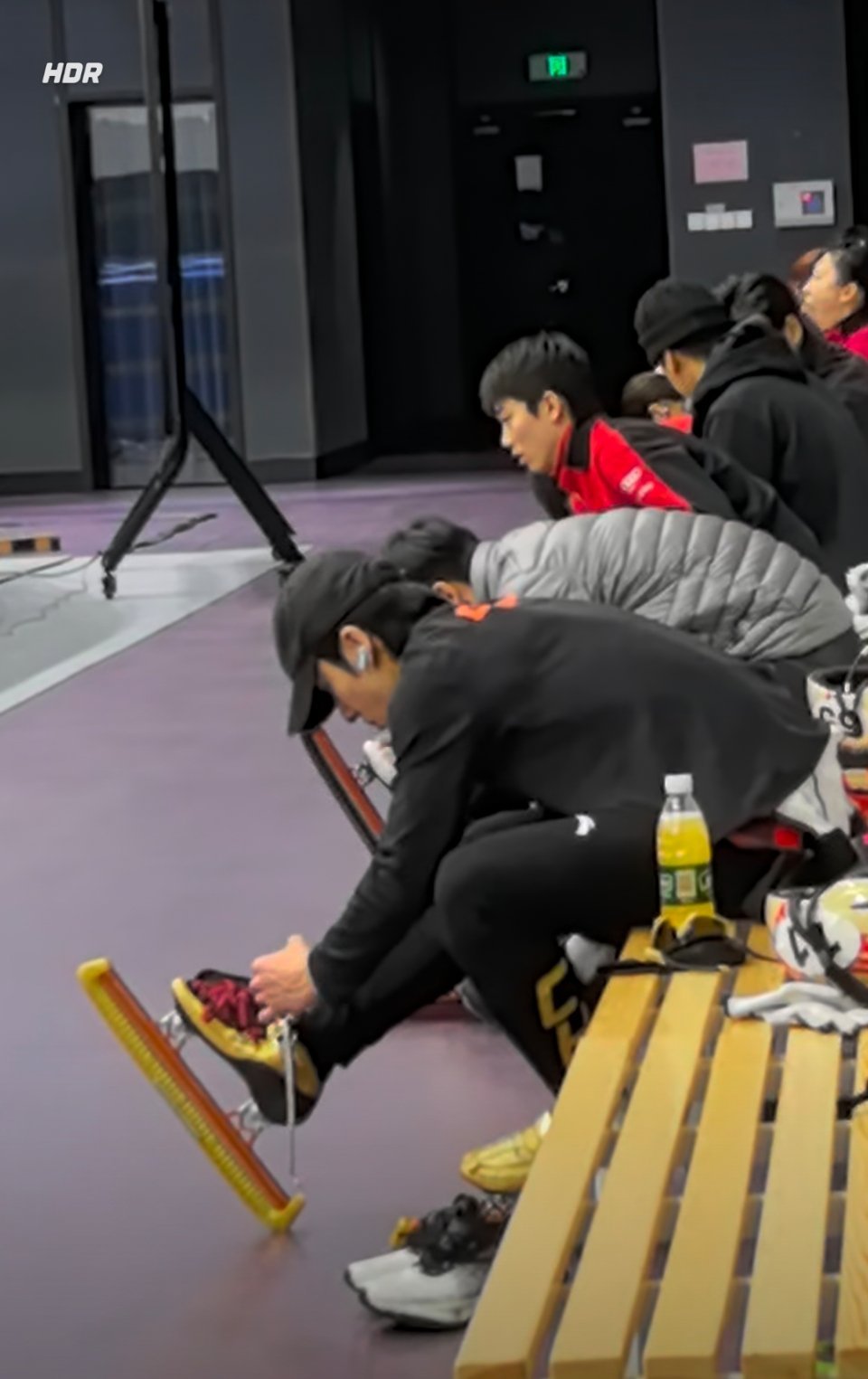 林孝埈亮相短道队媒体开放日1月29日，中国短道速滑队媒体开放日在京举行，林孝埈携