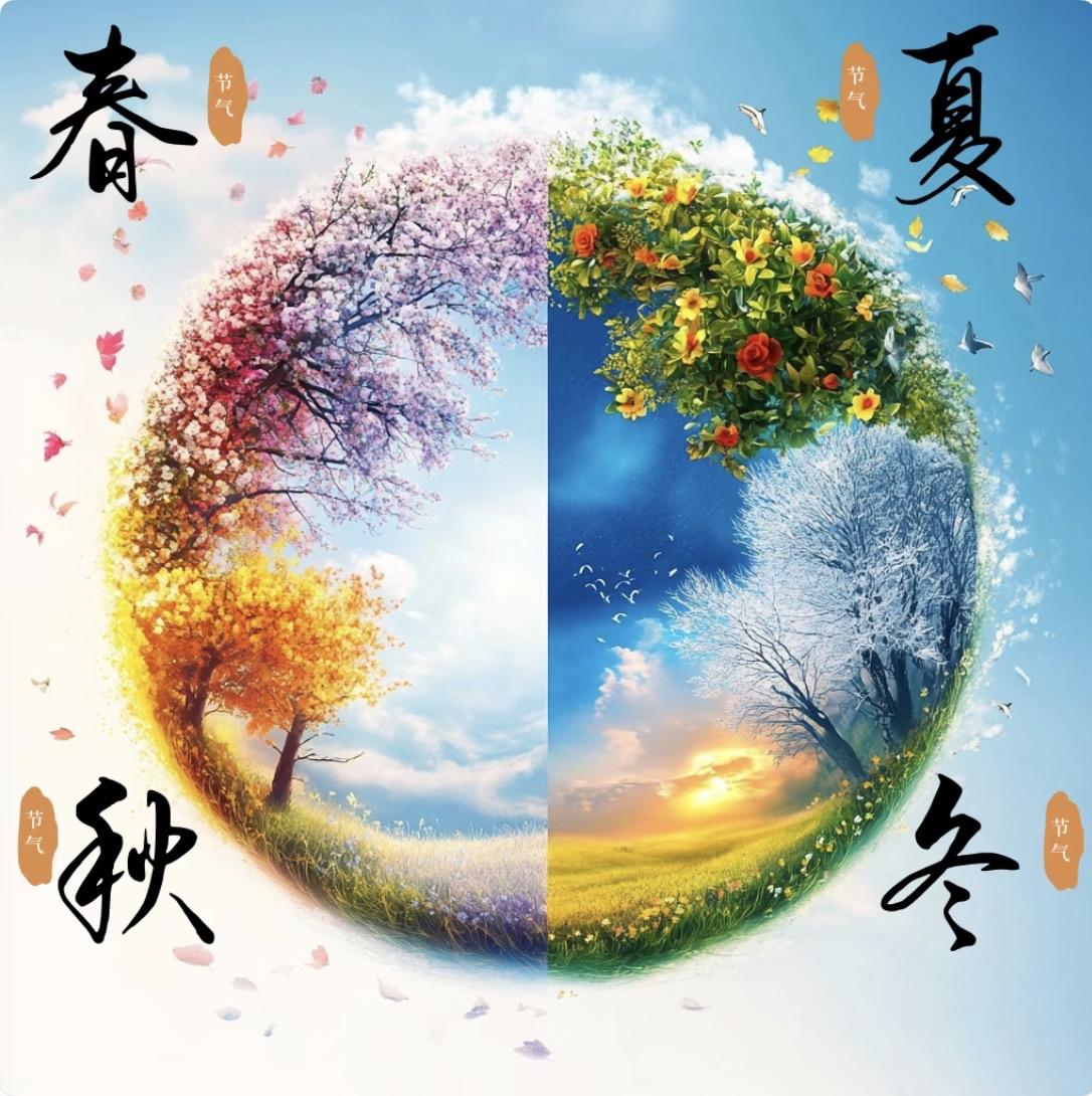 上联：春夏秋冬周而复始
下联：生旦净末戏里轮回