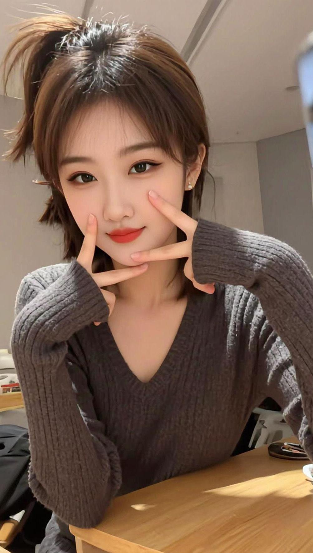 AI高马尾自拍 抖音ai创作