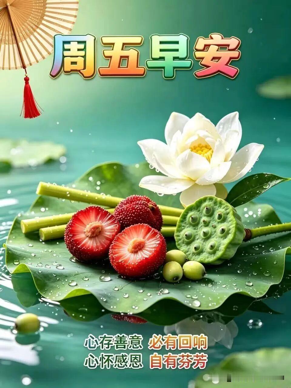 清新早安，心存善意，自有芬芳。🌸🍓🍃