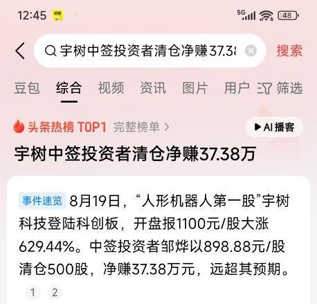 一股上市，万股飘绿。宇树科技今天登陆科创板，开盘暴涨629%，创始人王兴兴一跃成
