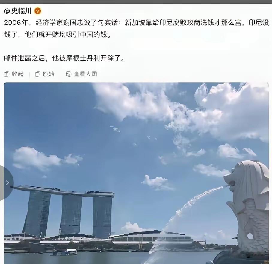 新加坡是如何发家致富的？原以为是靠着自己关键的位置发家致富的，想不到是通过这种手