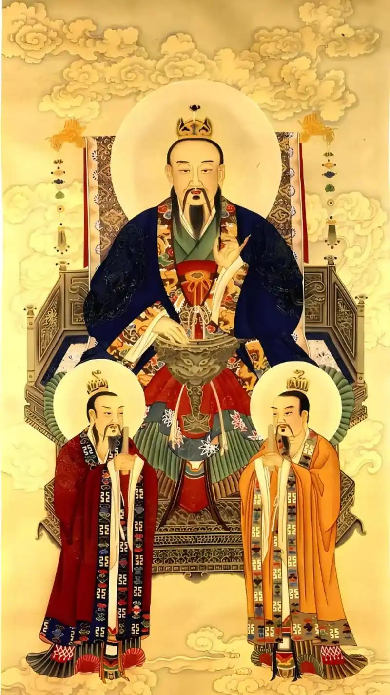 今天是道教最高神之元始天尊的诞辰日
道教里职级最高的几位神仙被称为三清四御，后来