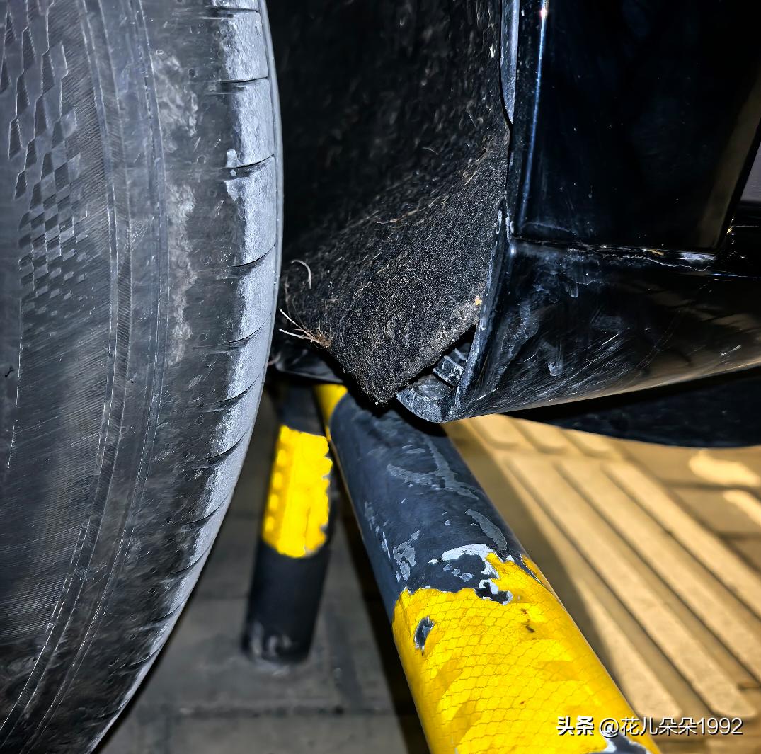 本以为这么宽敞的车位可以离车自动泊车，但还是被撞了。
前一秒还在拍小猫咪脚印，虽