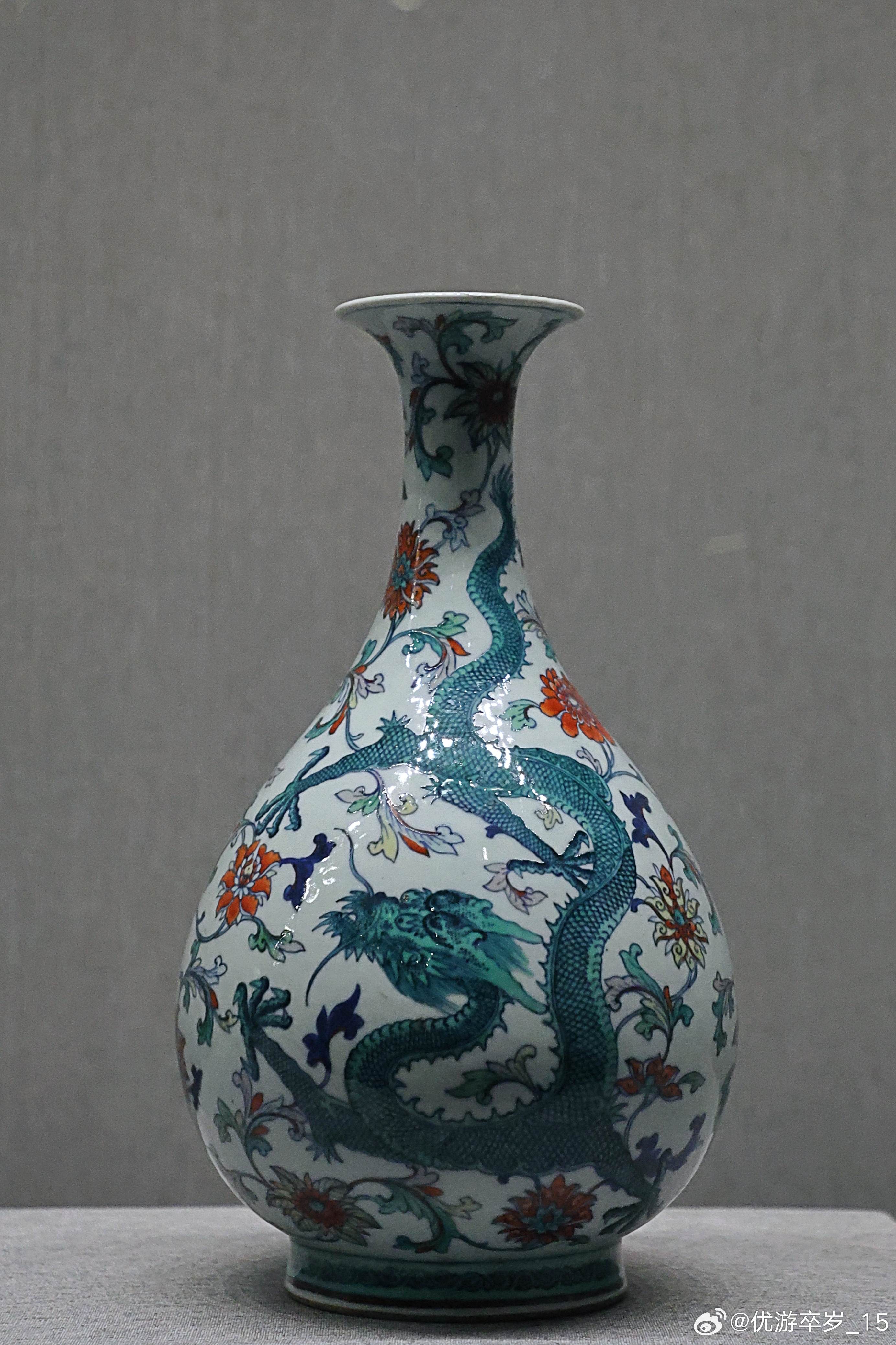 我的2026 斗彩龙凤穿花纹玉壶春瓶·清嘉庆 颐和园博物馆藏约会博物馆文物