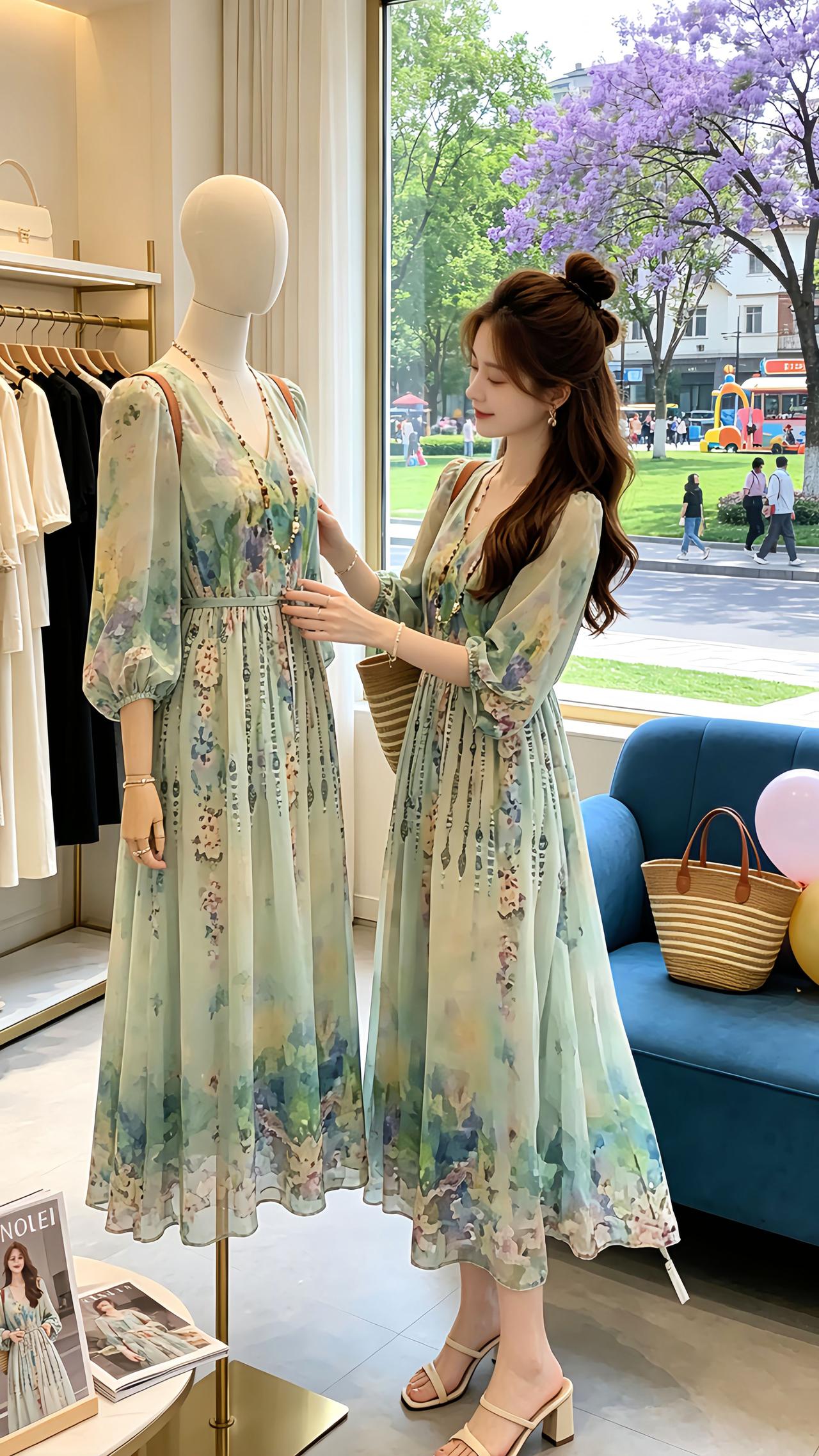 穿美裙赴夏日之约 夏日的清凉感是连衣裙给的 仙女裙 夏日小清新裙子 仙气飘飘的显