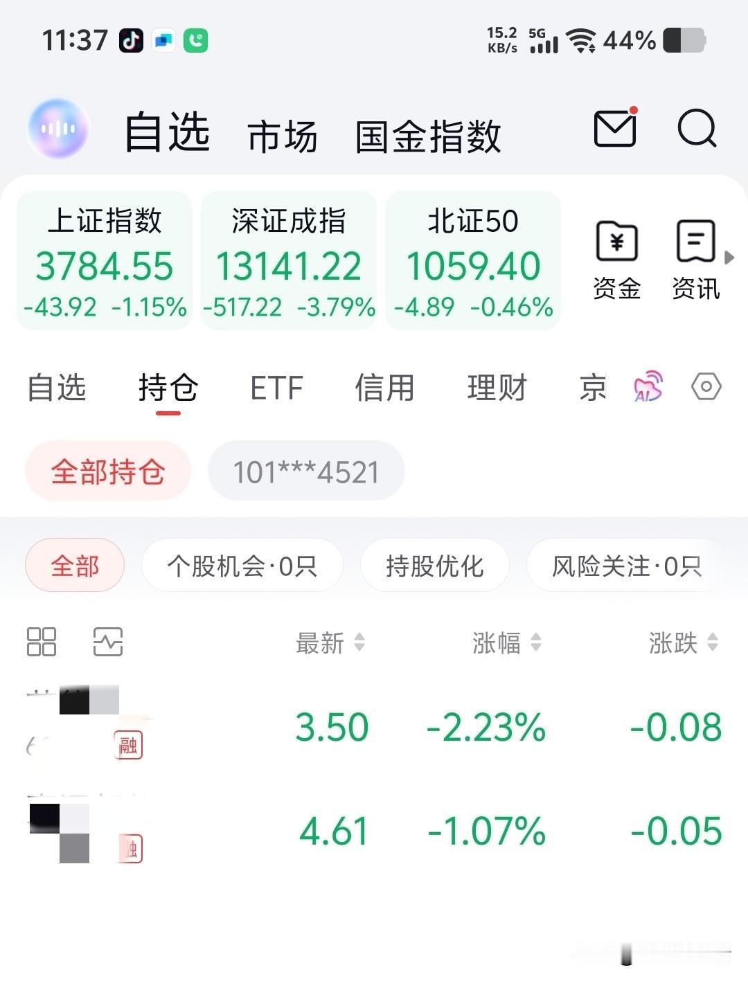 用闲钱炒股，即便亏损也不必心慌。
今年炒股盈利寥寥，亏损却着实不少，只能躺平等待