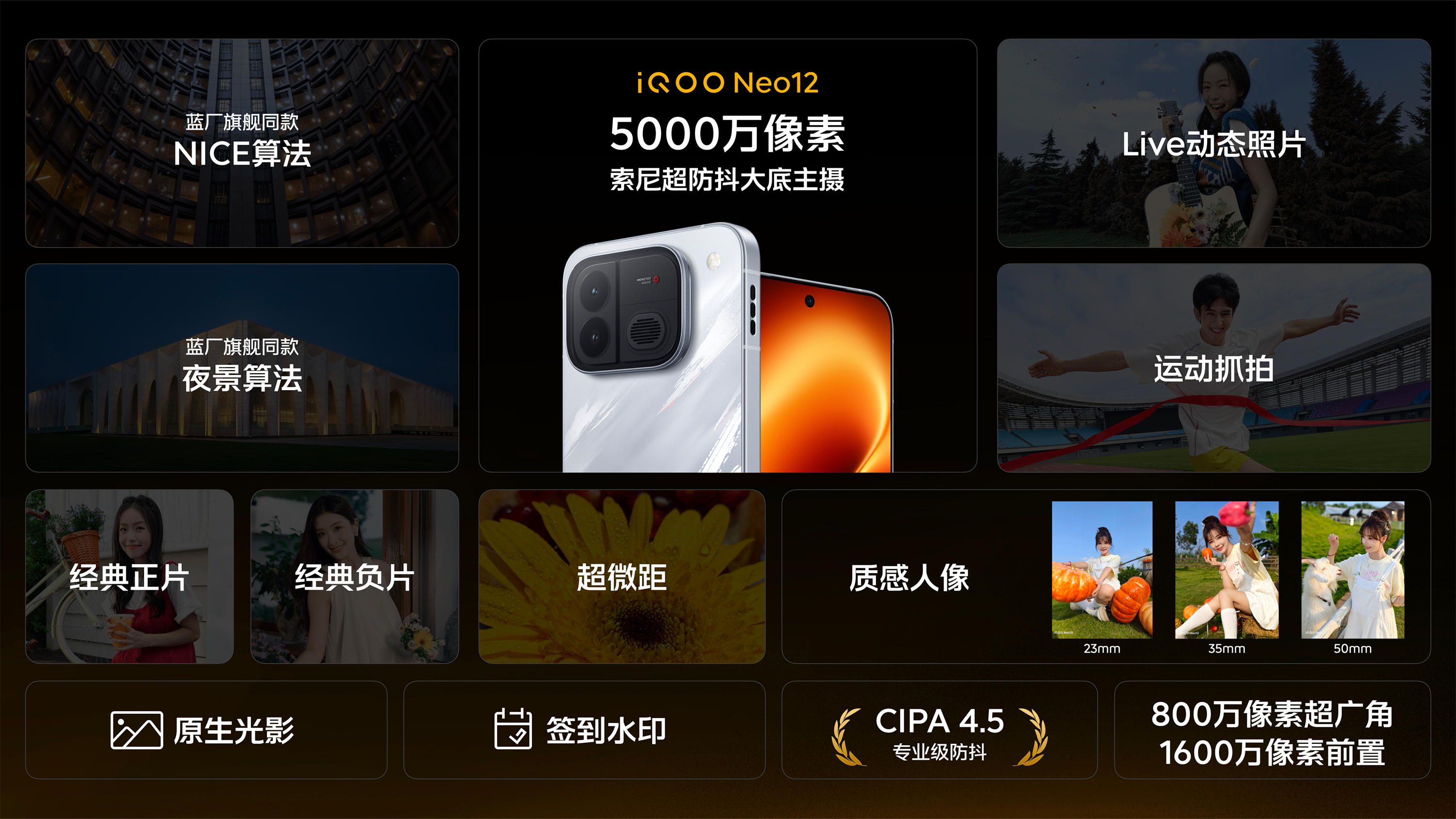 插播一下 iQOO Neo12 发布会的信息。iQOO Neo12的影像实力确实