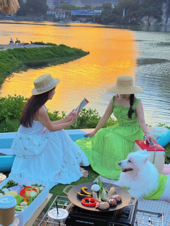柳州0️⃣元小众露营地｜临近江边的免费落日