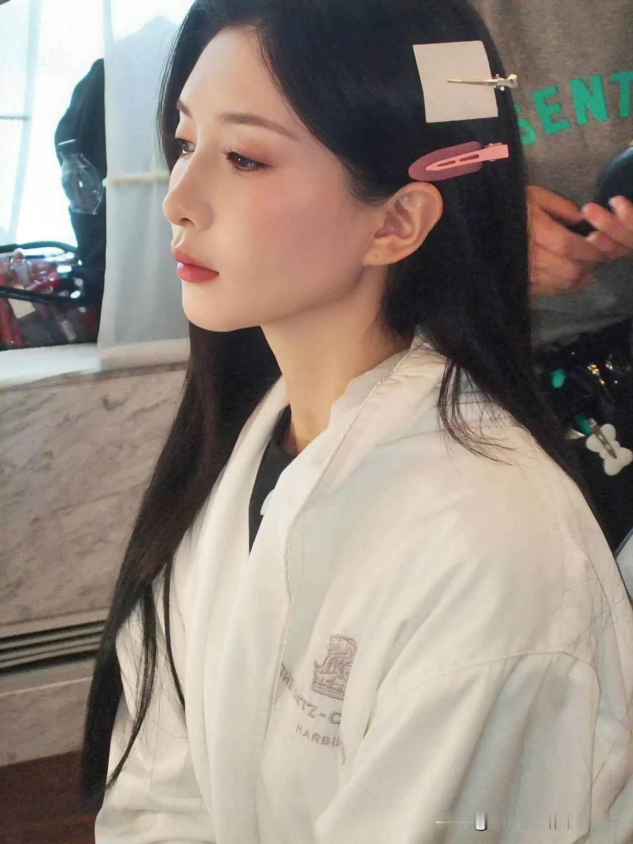 江疏影发夹可爱不