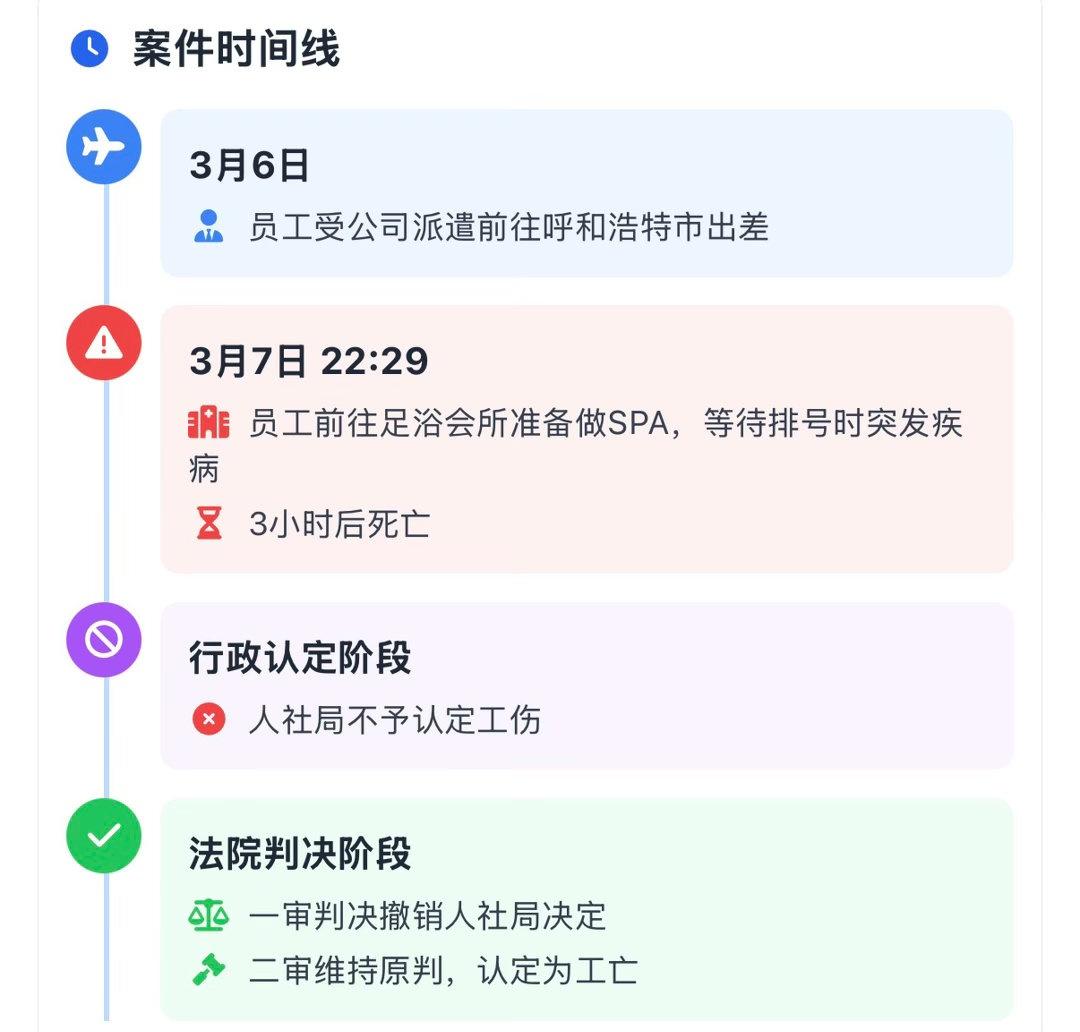 法院认为
虽没有直接证据能证明他在等待期间仍在处理工作
但在会所休息可缓解连续工