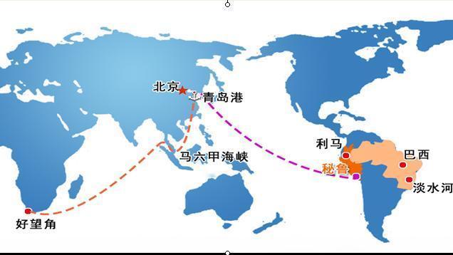 北京到秘鲁，到底走哪条线路更近呢？
飞行时，我们一般向西走亚欧（亚非）、大西洋、