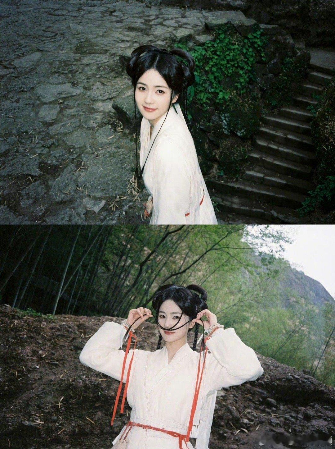 白鹿这个造型是模仿的小龙女吗？当初余政怎么没让她和陈晓搭档。 ​​​