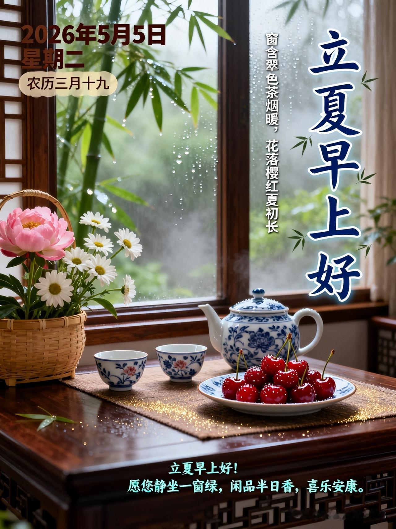 ²⁰²⁶/₀₅.₀₅ 周二｜10句原创不撞款⭕，告别烂大街，让立夏如夏花绚烂🌱