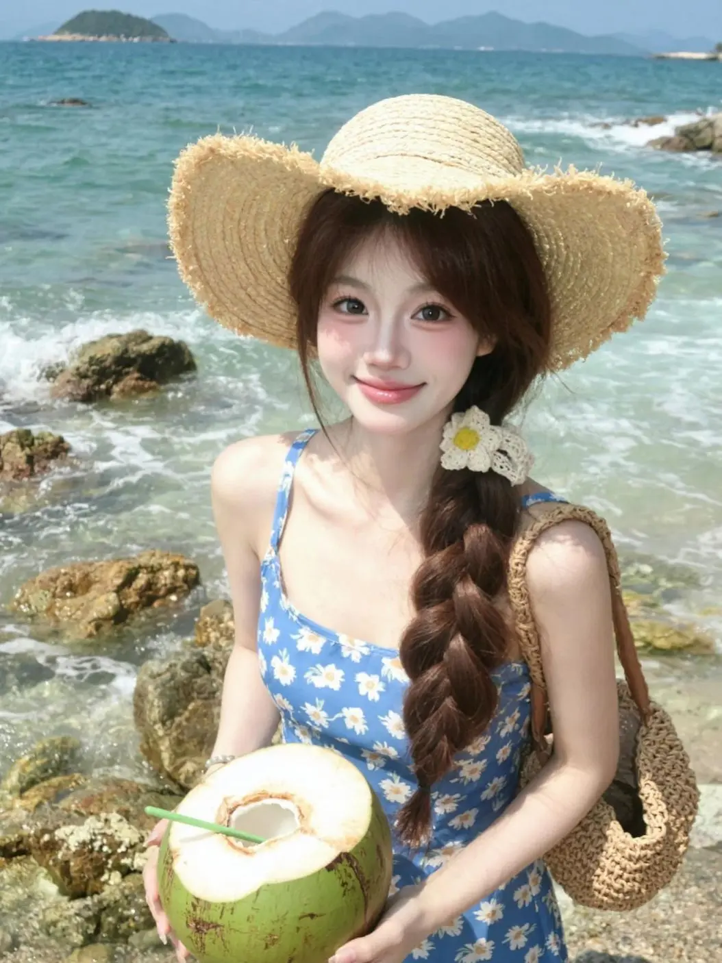 AI海滨清新照 随变ai随便玩