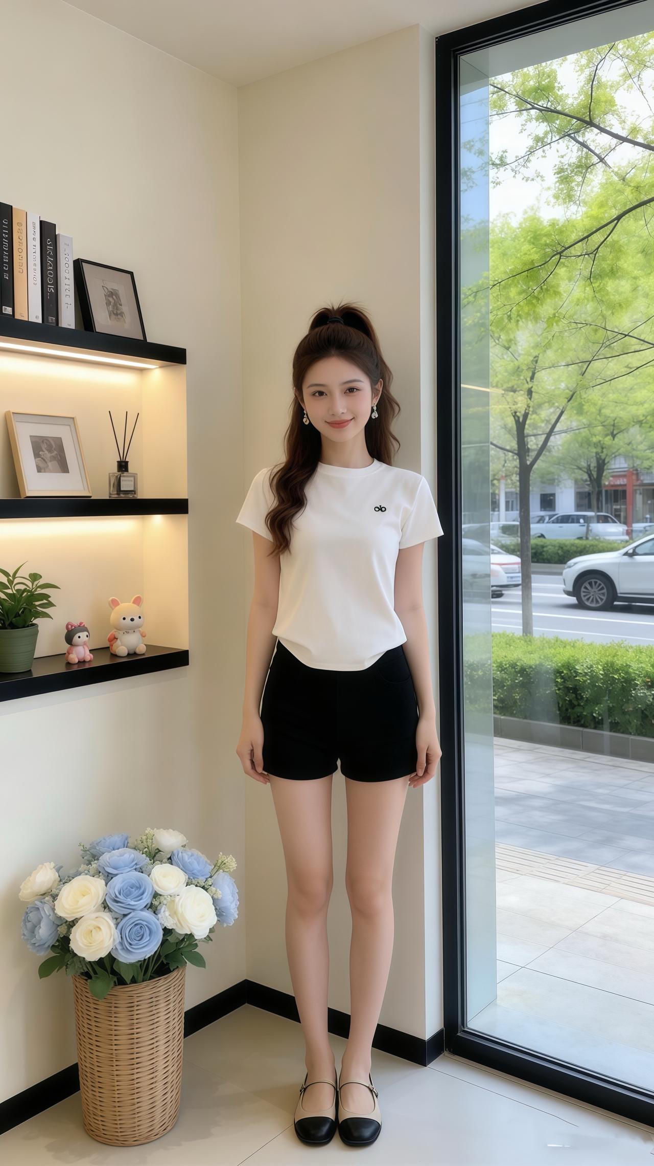 显瘦百搭t恤 简约圆领短袖 休闲百搭