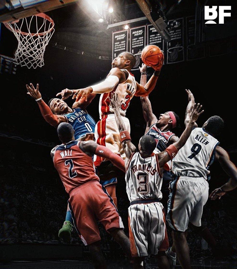 NBA历史上195以下球员扣篮次数排行榜：Dwyane Wade: 1098 ?