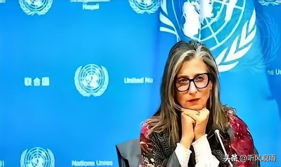 联合国里，终于来了个狠人。一个叫阿尔巴内塞的女人，当着全世界的面，把一份报告直接