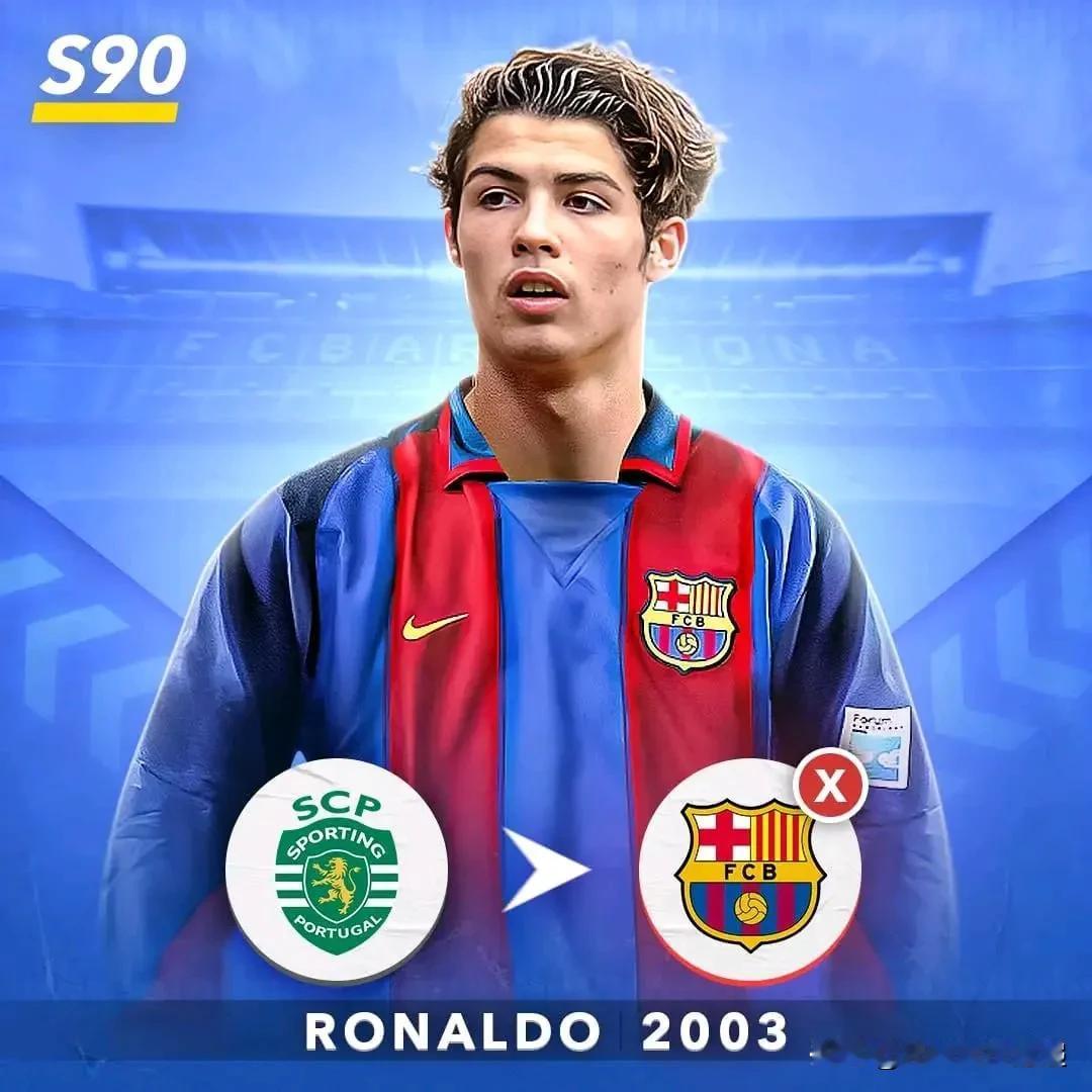 🚨巴塞罗那前主席胡安·拉波尔塔透露，2003 年，在克里斯蒂亚诺·罗纳尔多加盟