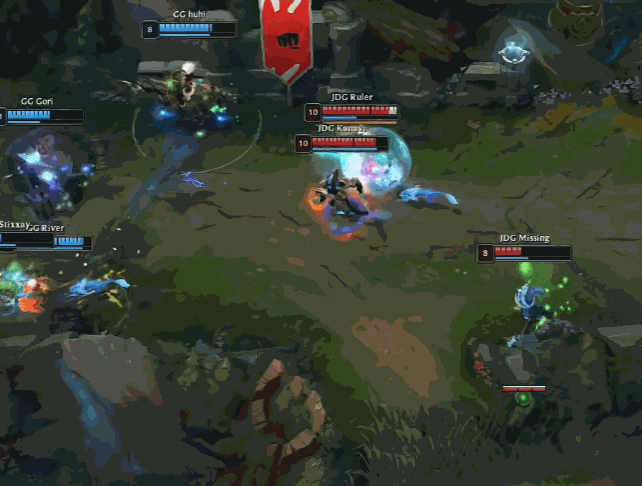 JDG：GG第二局弹幕：三个韩援＞两个韩援

GG前二十分钟玩得挺好，辅助Huh