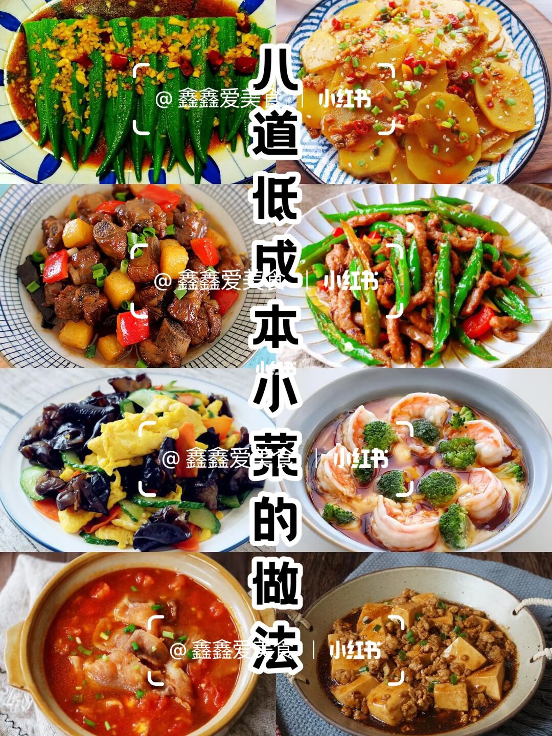 简单的家常菜🍱八道低成本小菜的做法超简单