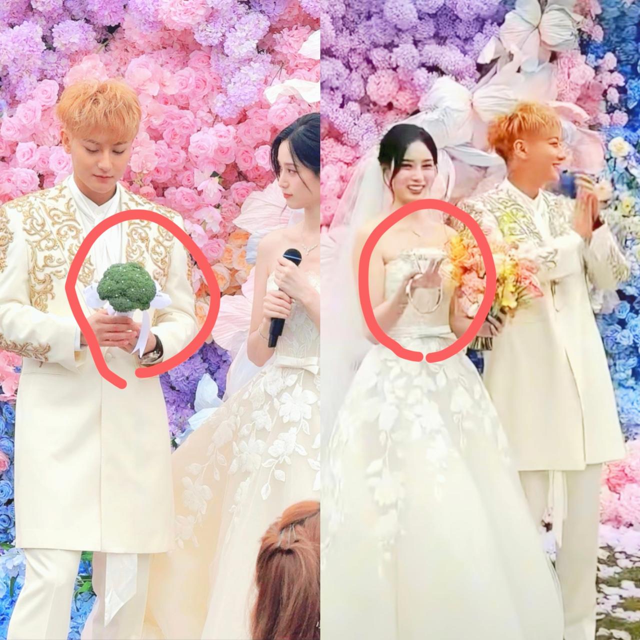 黄子韬大婚从头笑到尾[笑哭]
确定不是拍喜剧片吗！
谁家结婚是西兰花做捧花，难道