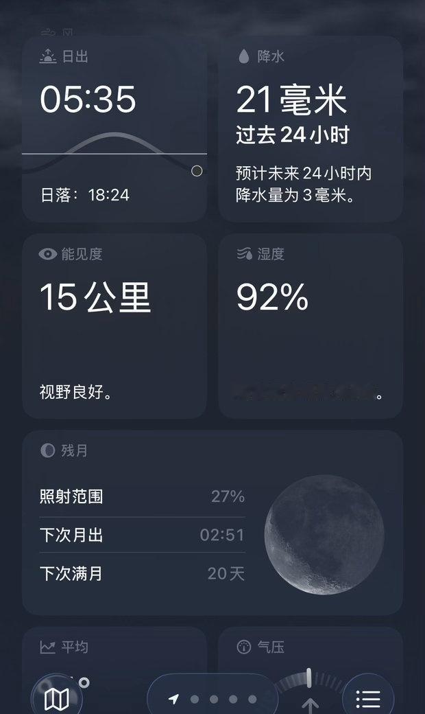 看了一下南方此刻湿度92%[思考]第一次直观感受到南北差异

        北