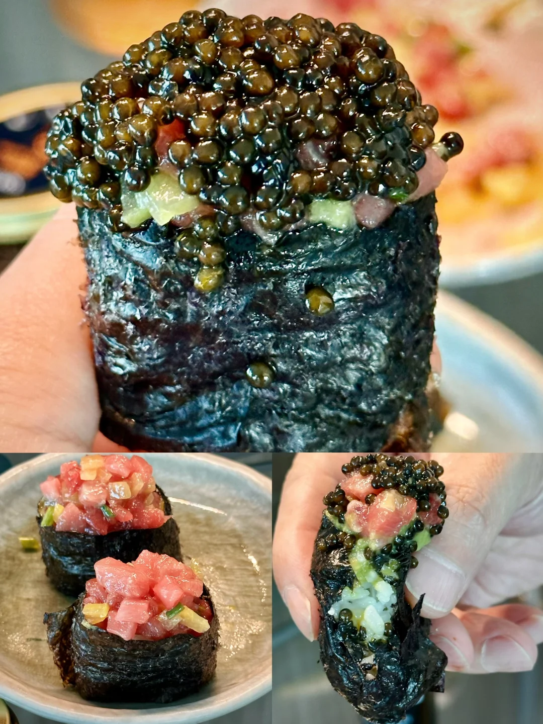 复刻纽约米其林Jua鱼子酱寿司🍣一口大惊艳