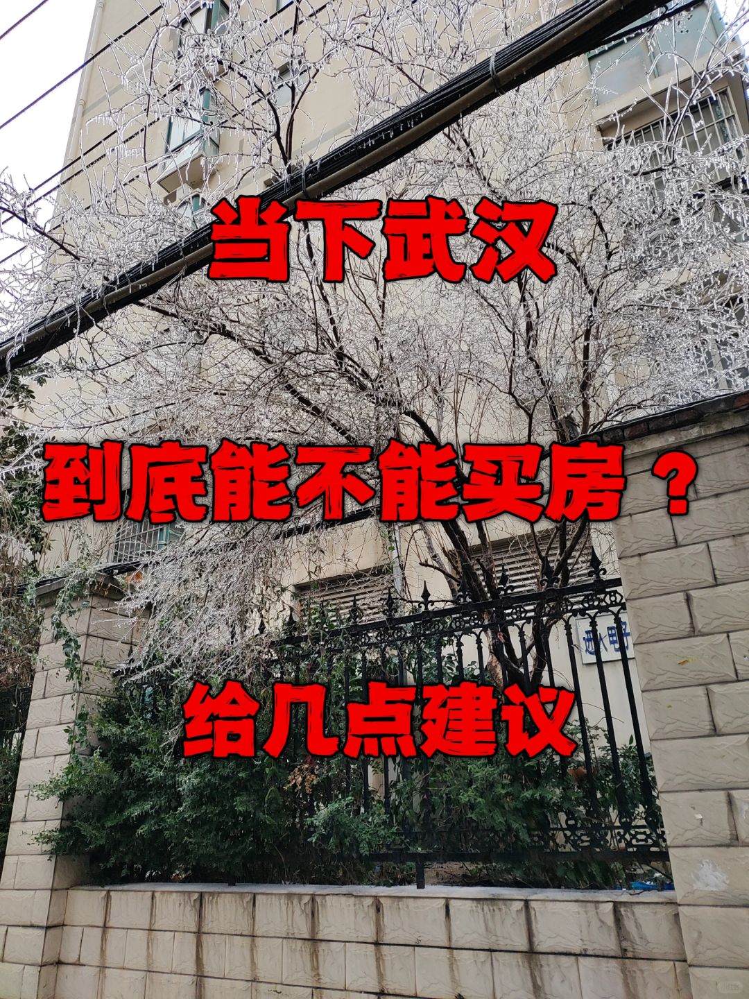 当下武汉到底能不能买房⁉️给几点建议‼️