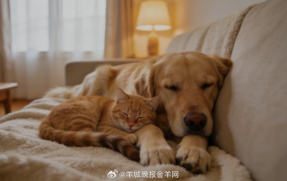 #晚安# 被软乎乎的猫猫狗狗轻轻包围，暖意裹着温柔，所有疲惫都被治愈。今夜枕着这