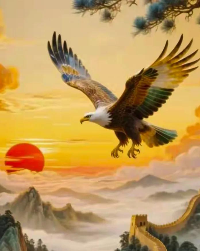 方圆天地，为头条联友对联：
落日溶金，万里沧海铺锦绣，
艳阳似火，无垠碧宇展鹏程