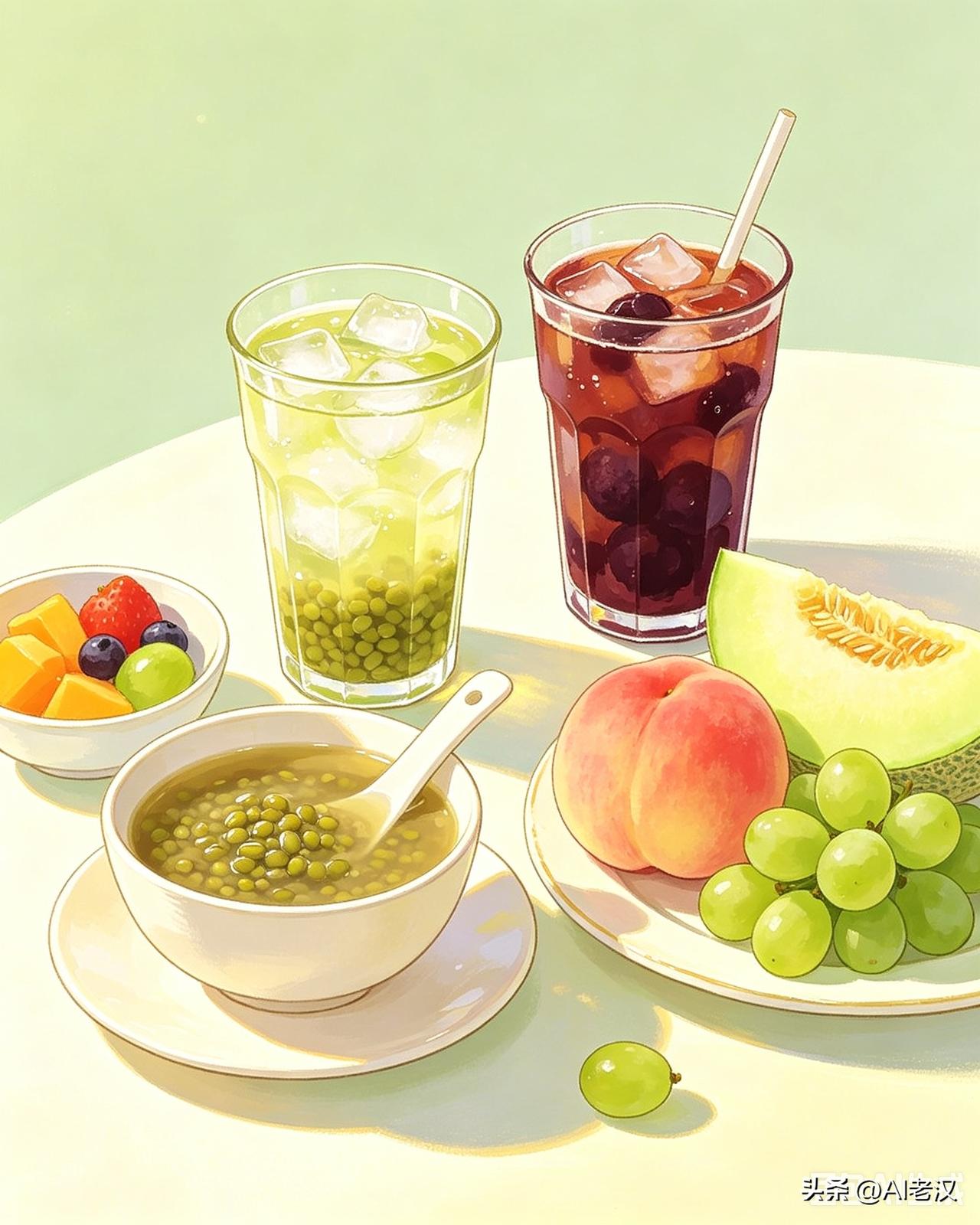 [三伏天清淡一日食谱（健脾祛湿、少油少辣，适合中老年）]
 
整体原则：少冰、少