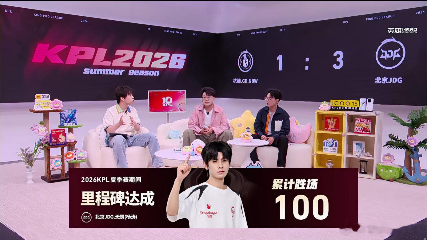 KPL无畏达成联赛100胜场恭喜无畏达到联赛100胜场，希望无畏在赛场上更加耀眼