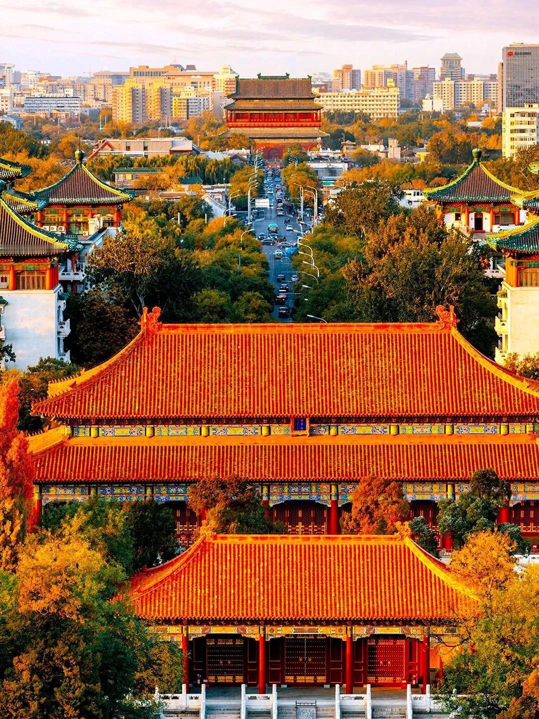  
故宫秋色，
红墙黄瓦，
千年乾坤，
岁月静好。